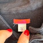 LUX Black Zip Up Hoodie Jacket Drawstring Waist Pleated Front Women's Photo 1