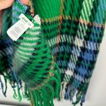 Aerie  Green Plaid Blanket Scarf Fringe Photo 5