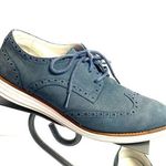 Cole Haan  Women’s Lunargrand Blue Suede Wingtip Loafers Shoes Size 7 Photo 0