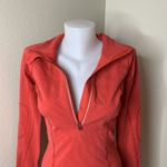 Lululemon  Toasty Tech Quilted Elbow Love Red Coral 1/2 Zip Jacket Coat Sz 2 Photo 10