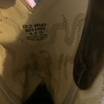 Old West  Brown Cowboy Boots Embroidered Leather Size 4(kids)/6.5(women’s) Photo 4