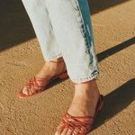 Doen Casimira sandals in red leather NEW Size 5 Photo 2