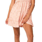 Z&L Europe Plunge Neck Tied Shoulder Embroidered Kona Babydoll Dress Peach sz S Orange Photo 0