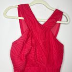 Cynthia Steffe  Red Sleeveless Criss Cross Swirl Textured Sheath Mini‎ Dress SZ 6 Photo 3
