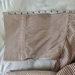 Everlane Poplin Oversized Stripe Top Tan White Crisp Cotton Sz 0 RUNS LARGE Photo 9