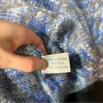 Heritage Made in Ireland Blue Knit Kid Mohair Wool Blend Sweater Size Medium Photo 5