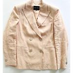 Giorgio Armani Ladies Linen Double Breasted IT 48 US 12 Blazer Blush Pink Photo 1
