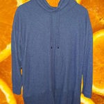 Jones New York ‎ Blue Drawstring Cowl Neck Sweater Size XL Photo 0