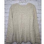 Soft Surroundings  cream Oatmeal cable knit pullover crew sweater Medium. Photo 2