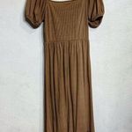Caution to the Wind Tan Midi Dress Sz L Photo 6