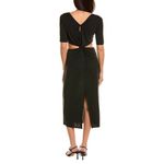 Equipment Genevieve black cutout Midi Dress Size S Silk Blend Slinky Sexy Photo 1