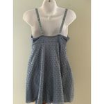 Nicole Miller  1 piece Swimsuit Size Small Blue Crochet Swimdress Festival Photo 2