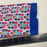 Talbots Multicolored Peacock Print Tunic Top Blouse Size Large Petite V-Neck Photo 4