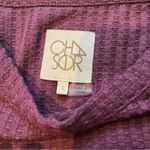 Chaser Wisteria Waffle Knit Thermal Top Burgundy Purple Photo 10