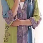 Soft Surroundings Petite Breezy Batik Kimono Duster Top Petite Size PXL Photo 0