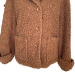 Cliche Women’s Wool Blend Teddy Sherpa Coat Jacket Size M Cocoa Brown Lined Size M Photo 3