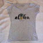 Atmosphere T-Shirt Short Sleeve Gray Aloha Pineapple Hawaii Size 6 VGUC Photo 0
