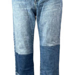 Abercrombie & Fitch The Ankle Straight Blue Ultra High Rise Patchwork Jeans 28 Photo 0