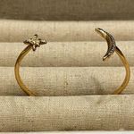 Stella & Dot  celestial star crescent moon open gold bracelet Photo 2