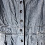 Madewell  Blue Denim Jumpsuit Cotton Blend size 0 Puff Sleeve Button Front Photo 5