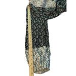 ZARA Long Sleeve Dress Peephole Tie Lightweight Black White Size L Photo 4