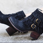 FREEBIRD by Steven  Black Belle fringe Leather Boots Photo 0