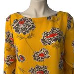 Banana Republic Yellow Floral Blouse Photo 3