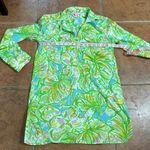 Lilly Pulitzer  Womens Button Down Shirt Dress Multi Colored Size Extra Small Photo 7