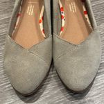 Toms  Desert Taupe Julie Suede Almond-Toe Flat Size 6.5 Casual Boho Office Career Photo 1