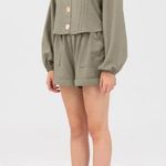 Finders Keepers Golden Shirt Olive Size XXS NWT Photo 2