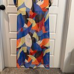 Anthropologie Beach Riot Shiloh Tie Front Abtract Printed Coverup Maxi Dress Small Photo 13