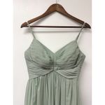 Azazie Alia A-Line Pleated Chiffon Dress in Dusty Sage Size A8 Photo 2