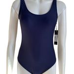 Nicole Miller Studio womens medium navy blue one-piece swimsuit with scoop back Photo 0