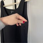 Eileen Fisher  Viscose Ponte Sheath V Neck Sleeveless Dress Black Photo 2