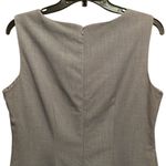 Sandra Darren  SHEATH ZIPPER BACK GRAY WHITE STITCHED FRONT  DRESS Photo 7