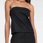 Vince  Wool Blend Strapless Tube Top Womens Size‎ L Black Cropped Chic Photo 0