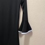 Michael Kors Michael  Black White Trim Long Sleeve Bell Sleeve Formal Dress Sz XS Photo 2