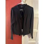 Torrid Black Lightweight Drape Front Blazer Jacket Ring Plus Size 1X Photo 6