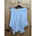 Women's 2X Zac & Rachel Blouse White Boho Frills Beachy Gauzy Flowy Cottage NWT Photo 4