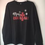 Merry Christmas Sweatshirt, XL Black Photo 1