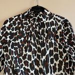 Trina Turk ✨  Women’s Cheetah High Neck Long Sleeve Silk Top XS Photo 1