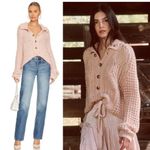 The Great. The Cozy Cable Pullover Sweater in Pale Blush Size Large Wool Blend Pink Photo 1