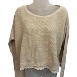 Kimchi Blue Cropped Crochet Trim Sweater Photo 2