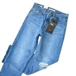 Levi's NWT Wedgie Straight in Jive Tone Stretch Denim Crop Jeans 26 Photo 1