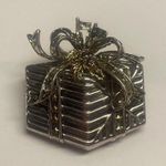 Lot Of 3 Gold Tone Christmas Holiday Brooch Pins Gift Box / Angel / Candy Cane Photo 1