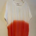 Beach By Exist NWT  Tie Dye Beach Short Sleeve Poncho Cover Up Coral One Size Photo 1