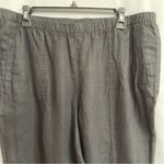 Chico's  Black Classic Large Pants 100% Linen Summer Resort Vacation Photo 2