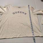 Madewell  Queens Womens Size Medium Cream Long‎ Sleeve Crewneck Popover Shirt Top Photo 6