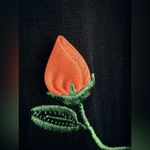 Vivienne Tam Vintage Y2K Black Mesh 3D Floral Rosebud Bodycon Stretch Dress Sz 1 Photo 3