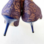 ZARA Purple Lace Stilletos Size 38 Pointed Toe Spike Heel Holiday Party Formal Photo 5